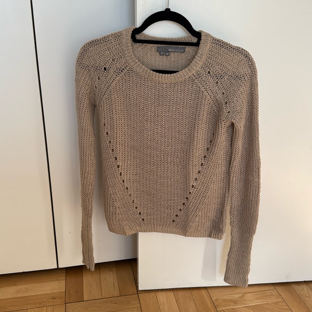 360 Sweater Knit Tan Sweater